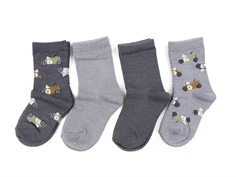 Name It iron gate strømper uld/bomuld (4-pack)